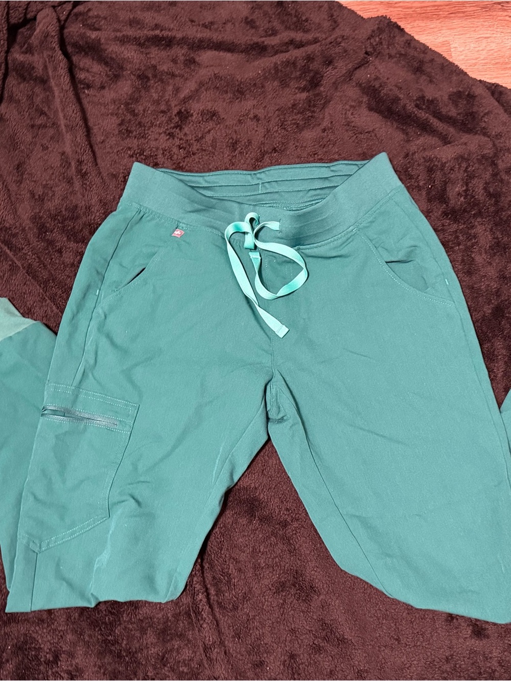 Green Drawstring Jogger Scrubs